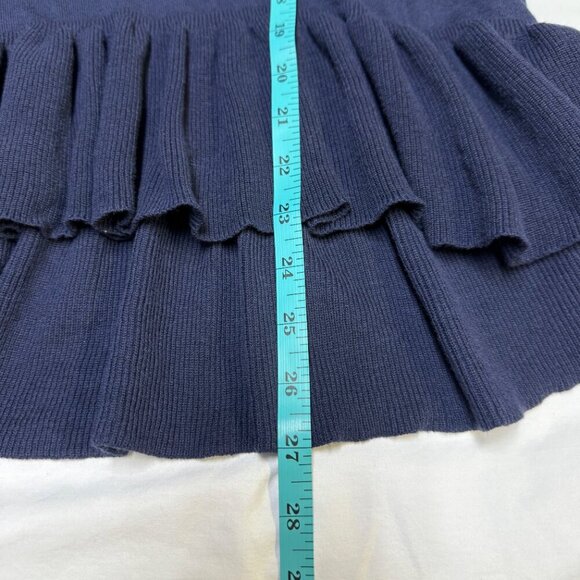 Lilly Pulitzer Adela Ruffle V-Neck Sweater True Navy – Women’s M - Picture 14 of 14